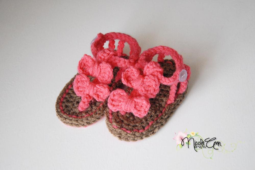 These are handmade crochet sandals. I can make them in sizes 0-6 ...